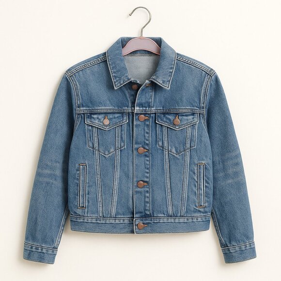 GAP 1969 | Denim Cropped Buttonup Jacket - Women's Small - Picture 2 of 9
